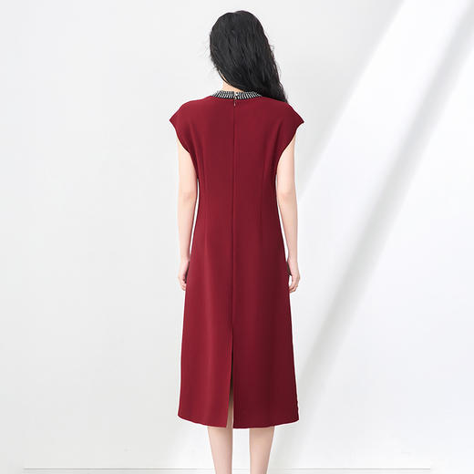 「高货wl」全新升级【铂金会员330/天猫439/差价109】(91034)洛诗琳时尚重工钉珠连衣裙2025新款优雅轻熟无袖背心裙 商品图2