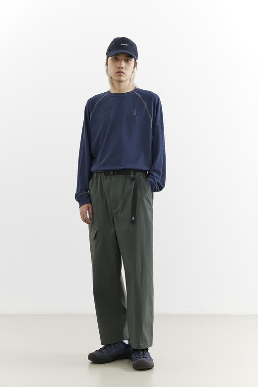 吃茶去chichaqu25户外特氟龙三防卡扣尼龙九分裤休闲宽松百搭 商品图1