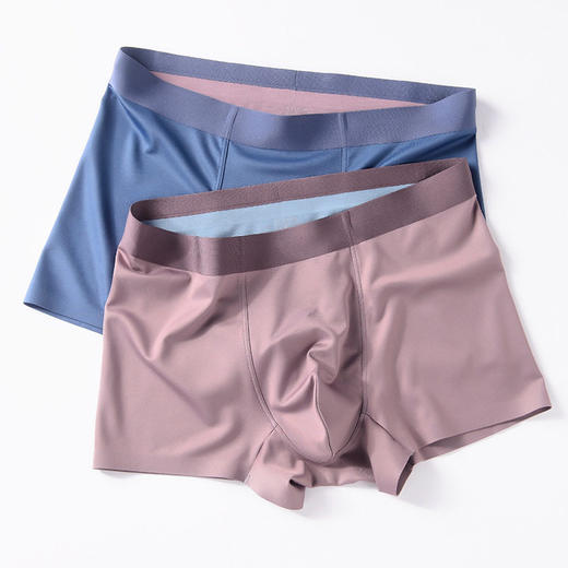 XN-M001  【1条】100支双面莫代尔内裤男士大码无痕纯色平角蚕丝短裤 商品图2