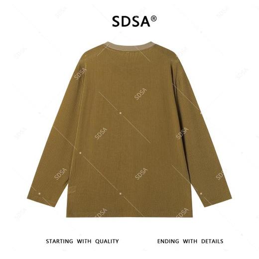 T4343SDSA秋季新款男士痞帅纯色亲肤玉米格设计圆领长袖T恤百搭时尚 商品图5