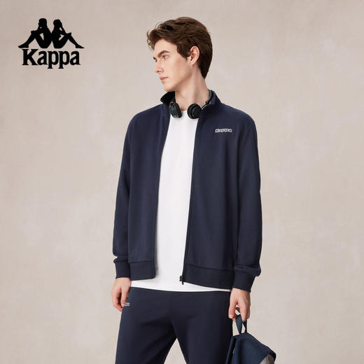 Kappa卡帕背靠背运动外套男2025新款春秋款休闲翻领夹克复古上衣K0F52WK30 商品图3