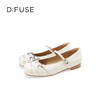 Dfuse迪芙斯2025秋季新款平底芭蕾鞋一字方头玛丽珍鞋朋克风单鞋女DFD3111031 商品缩略图7