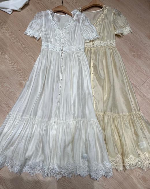 【门店同款】ENJOY夏季精致蕾丝边珍珠长裙 162798764 商品图0