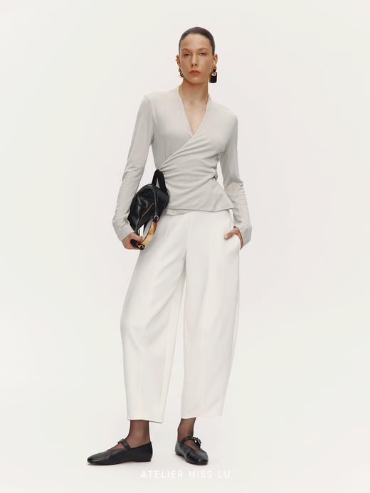 【浮世织语】系带设计软糯针织裹身上衣 商品图2