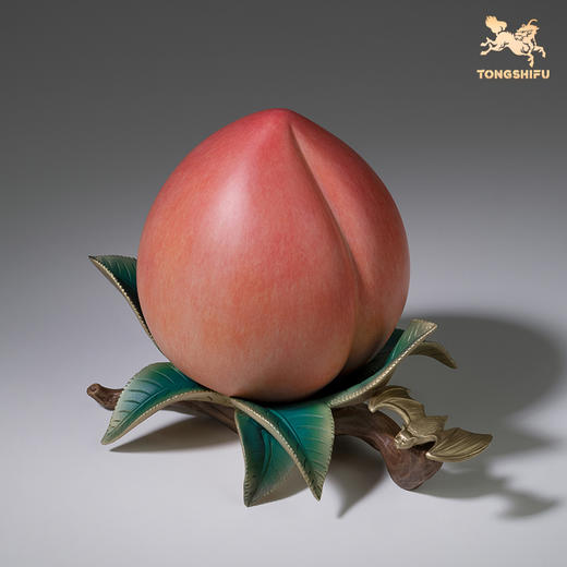 铜师傅 铜摆件《福寿》客厅桌面家居铜工艺品寿桃摆件祝寿礼品 商品图2