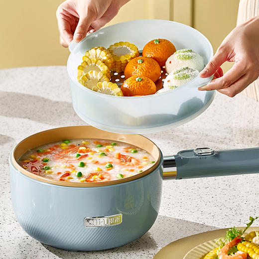 🔥【积米3L钛金涂层家用蒸意炒一体锅】两种配置随心可选，❤️美食变得更多元 ✅3L大容量乐分享，派对畅享百样美食🍜（加蒸笼更达5L超大容量）  商品图2