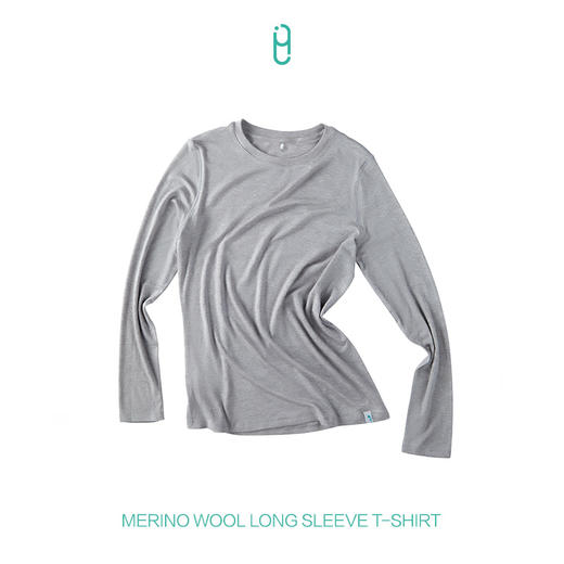 外里友好市集美利奴羊毛打底衫女套头罩衫修身显瘦圆领长袖上衣 商品图8