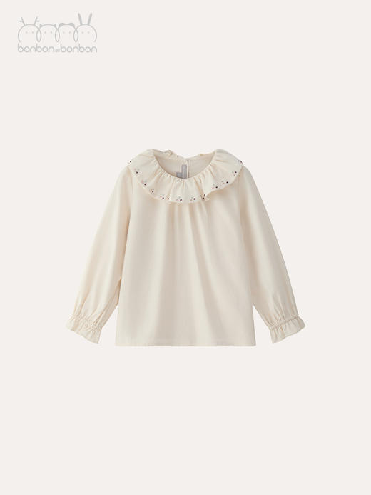 荷叶边手工绣花上衣 商品图0