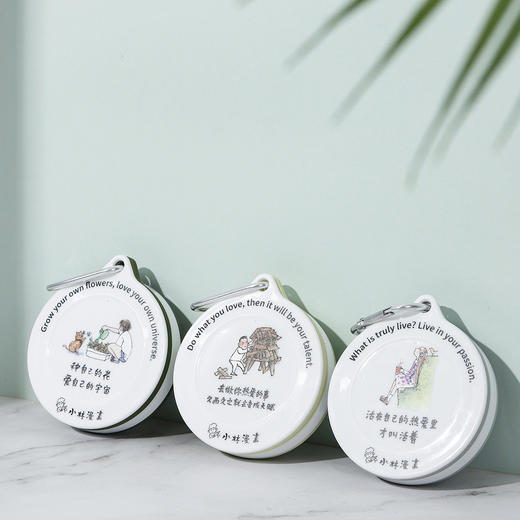 小林漫画   食品级硅胶便携  三色 折叠杯 商品图5