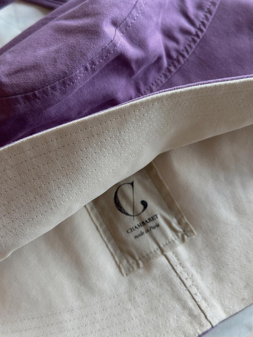 CHAMBARET 帽子（双面可用) - 双面白色/紫色拼浅米 商品图8