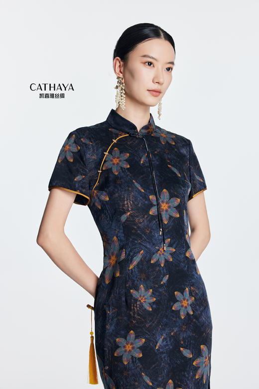 凯喜雅 短袖旗袍式连衣裙 商品图1