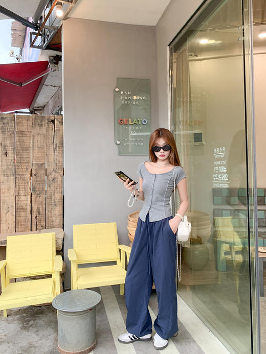 【110元任选2件】最后一波现货！ 灰色正肩短袖T 商品图11