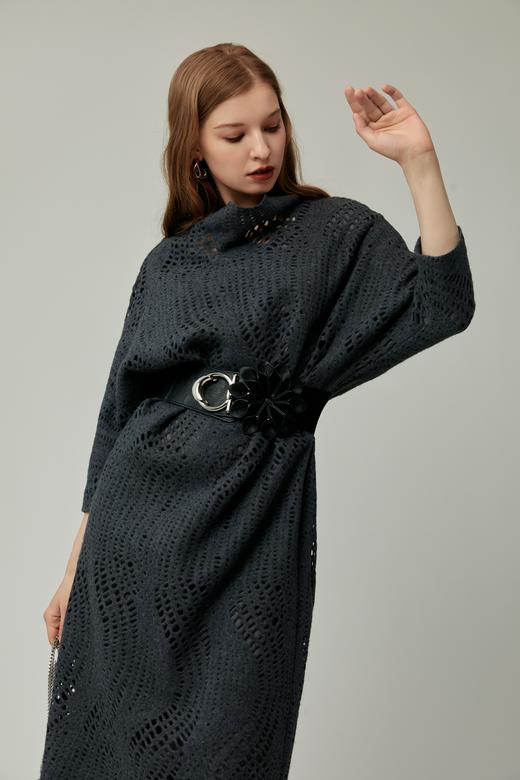 SAFICOO 时髦复古 七分袖立体裁剪工艺连衣裙 商品图3