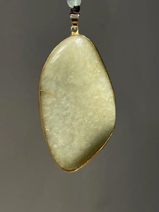 随形白玉雕龙纹镶金边吊坠，顺丰包邮 商品图2