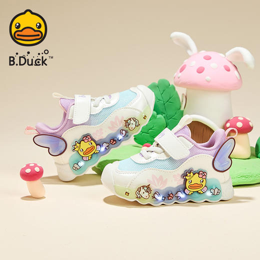 B.Duck小黄鸭童鞋春春秋儿童运动鞋22-30 F3583959 商品图3