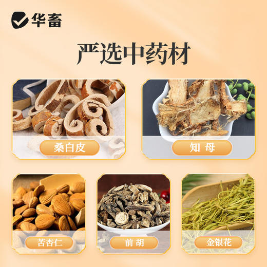 华畜清肺止咳散500g 肺热咳喘 化痰止咳 商品图2