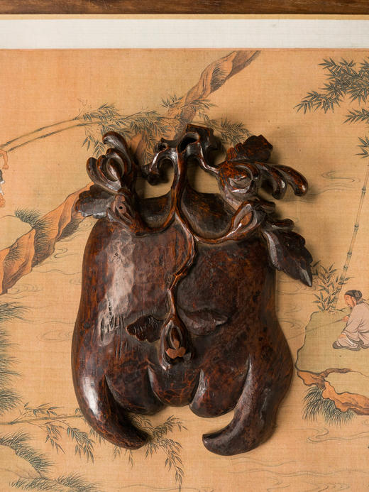 清	黄花梨整挖佛手香盘 商品图4