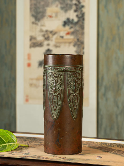 清	铜蕉叶纹箭筒 商品图1