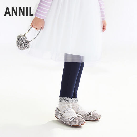 女童针织打底裤秋季新款安奈儿童装TG536634 商品图0