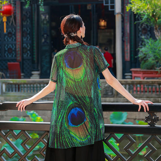 【夏季新品】雀情层次感印花上衣 | 轻薄透气 现货加急发 商品图3