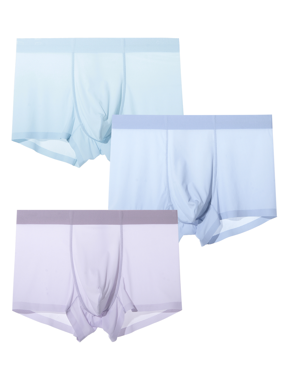 【满3条/6.7折】【秀黛】男冰丝提花无痕平角裤男士内裤【1条】S5330017T【门店同款】【内裤非质量问题不退换】