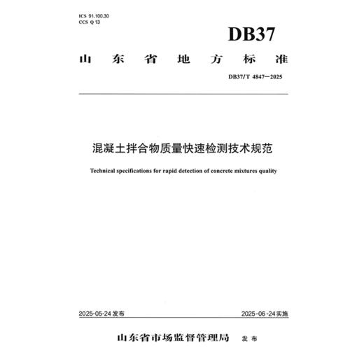 混凝土拌合物质量快速检测技术规范（DB37/T 4847—2025） 商品图3