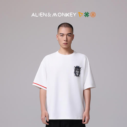 【超模君严选】外星人与猴子Alien&Monkey新款Cyber针织吸湿速干T恤跑步运动日常通勤男女短袖 商品图2