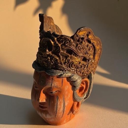 彩绘木雕菩萨头像冰箱贴摆件文创礼品树脂材质旅行纪念品伴手礼 商品图2