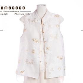 Famecoco范可儿25夏新款马甲FAD3CA112