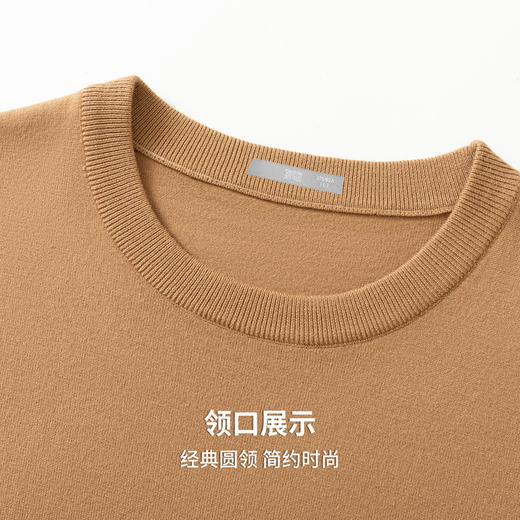 圣得西男士娟丝绒平板薄毛衫2025秋季柔软易打理时尚百搭针织衫 商品图6