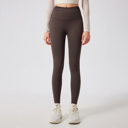 跃牌【轻匀系列】2025高腰蜜桃提臀裸感瑜伽裤女无痕运动速干紧身裤跑步健身裤CK5116 商品图3