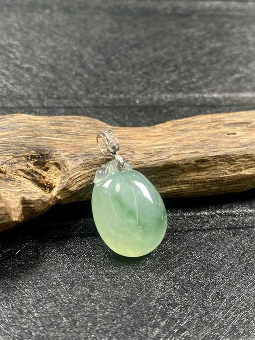 【FC0034】18K金镶嵌翡翠小福瓜吊坠  饱满冰润 商品图0