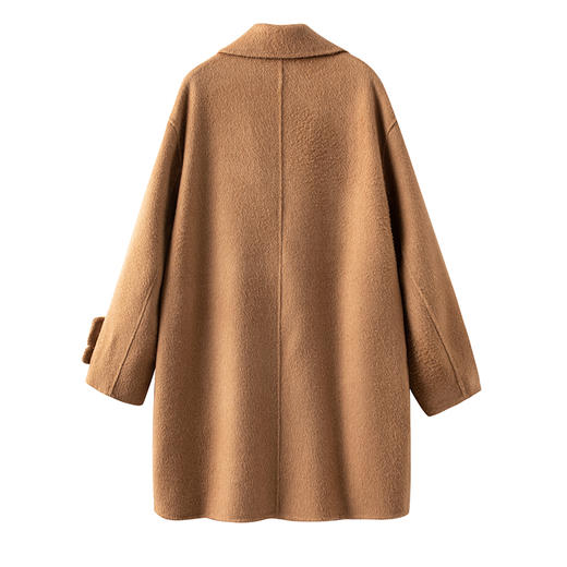 S·Y·C【战袍之春蕾】西装领骆驼 绒加厚保暖大衣外套女LTR240201 商品图1