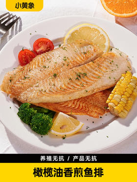 小黄象橄榄油香煎无抗鱼排500g/袋