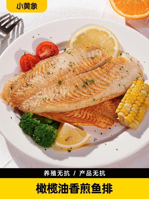 小黄象橄榄油香煎无抗鱼排500g/袋 商品图0