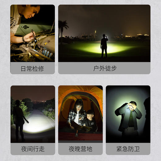 纳丽德E51D手电筒高亮户外小直筒充电手电 商品图2