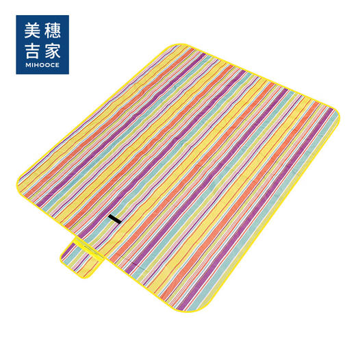 美穗吉家(mihooce)野餐垫户外露营地垫沙滩防水防潮野炊布野外春游垫子 彩虹条纹200*200cm 商品图5