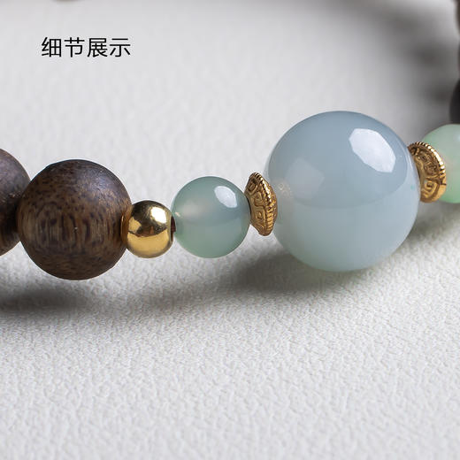 xy0475沉香+翡翠葫芦手串 商品图5