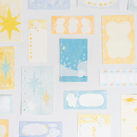 白日几何 兔绵绵系列 星星主题便签活页 M5活页A7活页 可爱小兔