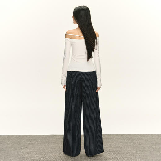 Ariseism 美式复古设计感长袖T恤女秋季新款辣妹修身上衣 商品图4