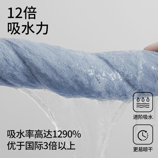 【29.9元3条】【5A级抗菌新疆长绒棉加厚毛巾】不掉毛柔软全棉吸水加厚面巾90g 商品图4