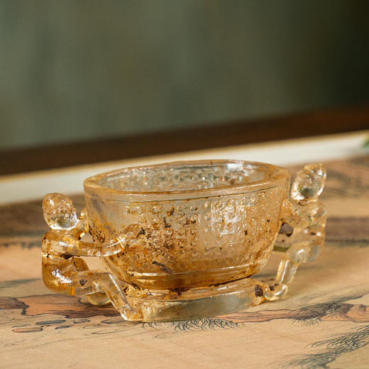 明	水晶人物双耳杯 商品图1