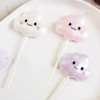 独立装 云朵形蜡烛 珠光白/粉/紫色微笑云朵蜡烛 创意生日装饰蜡烛 商品缩略图0
