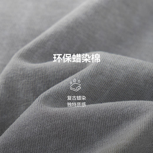 漫画家【脏脏T】复古蜡染水洗做旧宽松假两件撞色拼接T恤 商品图4