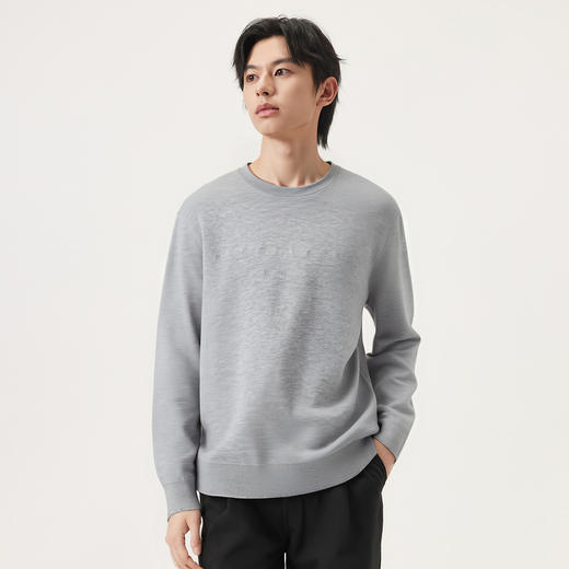 gxg.jeans男装  多色字母绣花简约休闲圆领毛衣线衫男 25年秋新品 商品图3