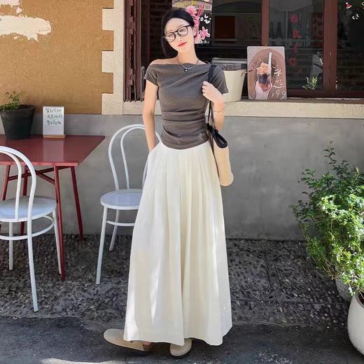 （任何身材都能轻松驾驭 梨型身材姐妹们的天选裤！）法式西装百褶裙裤 女夏季2025新款高腰宽松慵懒显瘦阔腿垂坠感休闲裤 商品图3