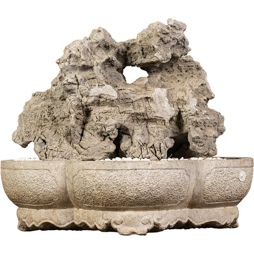 清	太湖石文房赏石（海棠形石盆） 商品图5