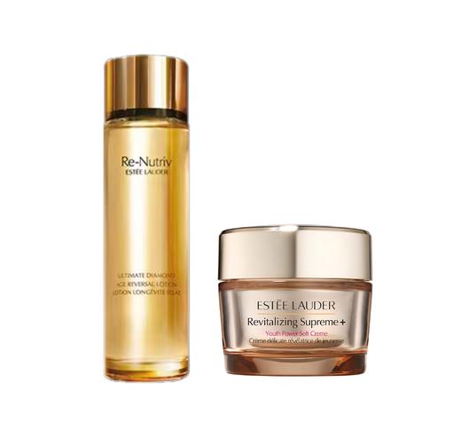 【雅诗兰黛】B1F雅诗兰黛白金级蕴能黑钻光璨精华水200ML+雅诗兰黛智妍紧塑精华乳霜  75ML 商品图0