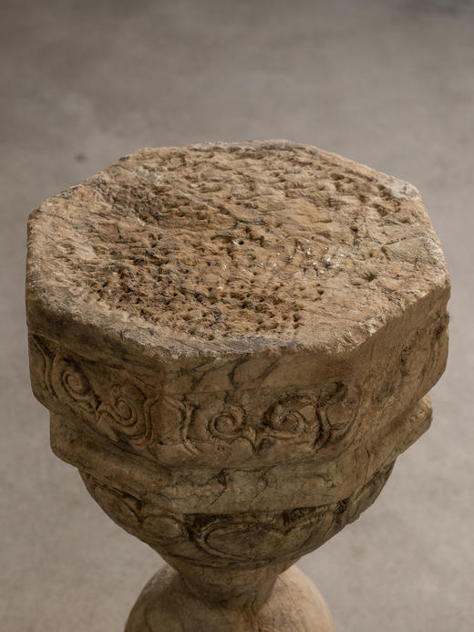 清	石雕云纹莲台花几 商品图4