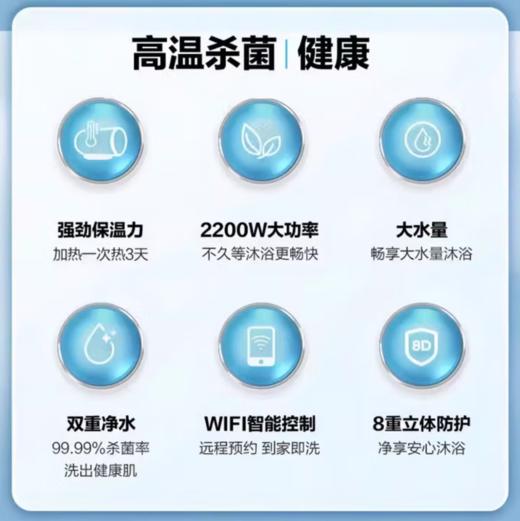美的（Midea）电热水器80升2200W速热热水器F8022-J3(H)* 商品图1